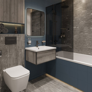 Купить Мебель для ванной STWORKI Брамминг 65, подвесная, дуб шерман серый в Москве с доставкой Мебель для ванной STWORKI Брамминг 65, подвесная, дуб шерман серый