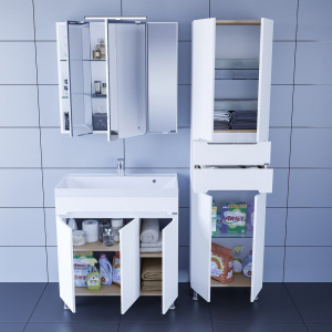 Мебель для ванной СаНта Лондон 80 напольная, 3 дверцы