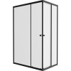 Комплект Душевой уголок DIWO Углич 120х80 профиль черный матовый + Лоток CK DRAIN AQPP01-60 Inoks 60 см, с сухим затвором, щелевой, из нержавеющей стали, с решеткой