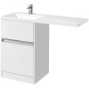 Тумба с раковиной Aquaton Лондри 55 1A2359K1LH010 белый глянец