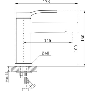 Смеситель для раковины BELZ B12612 хром