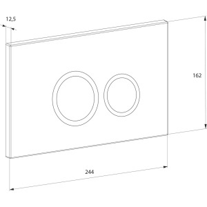 Кнопка смыва D&K Bayern, белая
