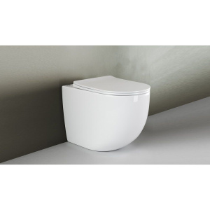 Купить Унитаз приставной Ceramicanova Mia CN1810 с микролифтом, безободковый в Москве с доставкой Унитаз приставной Ceramicanova Mia CN1810 с микролифтом, безободковый