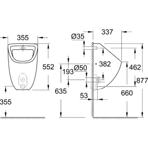 Писсуар Grohe Bau Ceramic 39438000