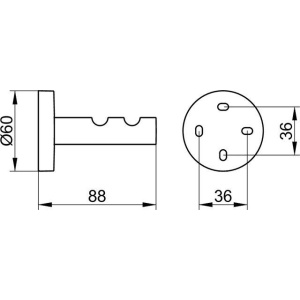 Крючок Keuco Edition 90 19015 двойной, хром