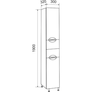 Шкаф-пенал Emmy Милли 30 R