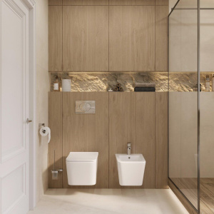 Купить Унитаз подвесной BOND Cube F04-10 безободковый, с микролифтом, белый в Москве с доставкой Унитаз подвесной BOND Cube F04-10 безободковый, с микролифтом, белый