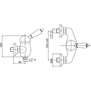 Купить Смеситель для душа Cezares Elite ELITE-DM-01-Bi в Москве с доставкой Смеситель для душа Cezares Elite ELITE-DM-01-Bi