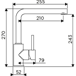 Смеситель для кухни Omoikiri Nakagawa GB графит