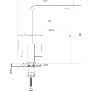 Смеситель для кухни Haiba HB803-2 сталь