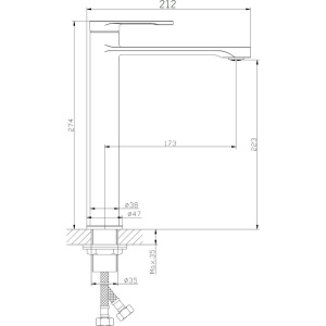 Смеситель для раковины DIWO Орёл ORL-02cr хром