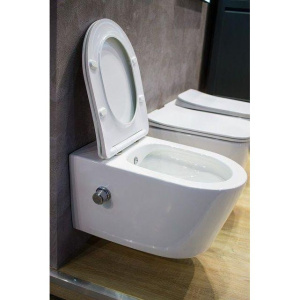 Унитаз подвесной Art&Max Zoe AM9322C1CHR/SC с микролифтом, белый