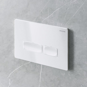 Кнопка смыва Grossman Pragma белая глянцевая