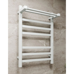 Купить Полотенцесушитель электрический Bauedge Hotel Shelf R с полкой, 50х80, белый полуматовый в Москве с доставкой Полотенцесушитель электрический Bauedge Hotel Shelf R с полкой, 50х80, белый полуматовый