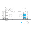 Тумба с раковиной СаНта Марс 29 L под стиральную машину, напольная, 2 ящика, янтарная