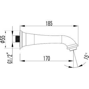 Излив Lemark LM4881B для ванны, бронза