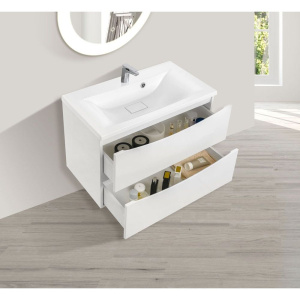 Купить Мебель для ванной Vincea Mia 80 белая глянцевая в Москве с доставкой Мебель для ванной Vincea Mia 80 белая глянцевая