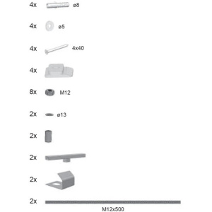 Крепление панели Ravak передняя U B23600000N