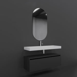 Мебель для ванной Armadi Art Flat 120 подвесная, антрацит матовый