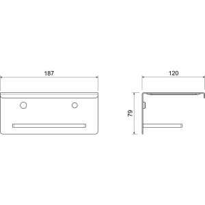 Держатель туалетной бумаги Акватек Либра AQ4309CR с полкой для телефона, хром
