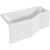 Акриловая ванна Marka One Convey L 150x75 см, с ножками, асимметричная