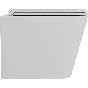 Унитаз подвесной D&K Berlin белый, безободковый, с микролифтом, слив торнадо