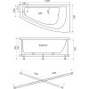 Акриловая ванна Triton Бэлла Н0000020161 L 140x75 см, угловая, с каркасом, асимметричная