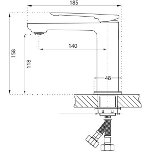 Смеситель для раковины Haiba HB10817-7 черный