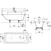 Стальная ванна Kaldewei Eurowa 312 170x70 см, с ножками