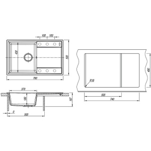 Купить Мойка кухонная Lemark Imandra 760 9910028 жасмин в Москве с доставкой Мойка кухонная Lemark Imandra 760 9910028 жасмин