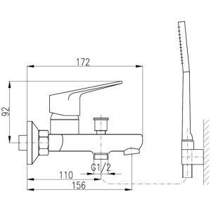 Смеситель для ванны с душем Rav Slezak Victoria VI254.5/1 хром