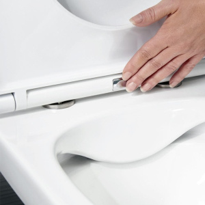 Купить Комплект Унитаз подвесной Bauedge Bau Dream безободковый, с микролифтом, белый + Инсталляция VitrA V-Fix Core 732-5800-01 с кнопкой смыва Root R 740-2280 хром в Москве с доставкой Комплект Унитаз подвесной Bauedge Bau Dream безободковый, с микролифтом, белый + Инсталляция VitrA V-Fix Core 732-5800-01 с кнопкой смыва Root R 740-2280 хром