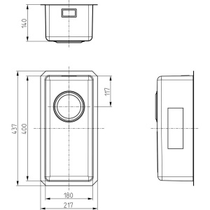 Дополнительная мойка Alveus Kombino Monarch 10 антрацит