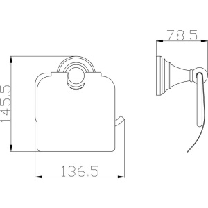 Держатель туалетной бумаги Rav Slezak Morava MKA0400CMAT черный матовый