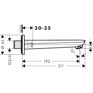 Излив Hansgrohe Novus 71320000 для ванны
