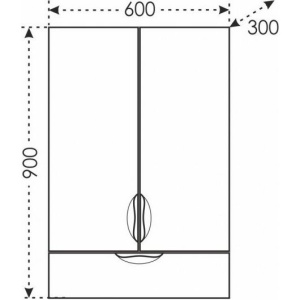 Шкаф СаНта Родос 60/90 с 1 ящиком