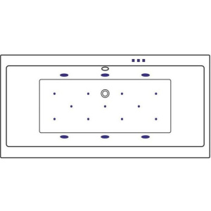 Акриловая ванна Excellent Pryzmat WAEX.PRY19.RELAX 190x90 см, с гидромассажем, с каркасом, со сливом-переливом