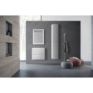 Тумба с раковиной Vincea Mia 60 белая глянцевая