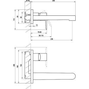 Смеситель для раковины Ravak Puri X070146 нержавеющая сталь