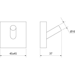 Крючок IDDIS Edifice одинарный