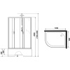 Душевая кабина Niagara Classic NG-2510-14RBKT, 120х80 см, без крыши, с тропическим  душем