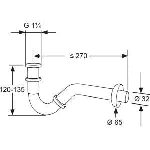 Сифон для биде Kludi 1031105-00