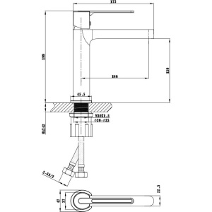 Смеситель для раковины Vincea Rondo VBF-1R1MB черный