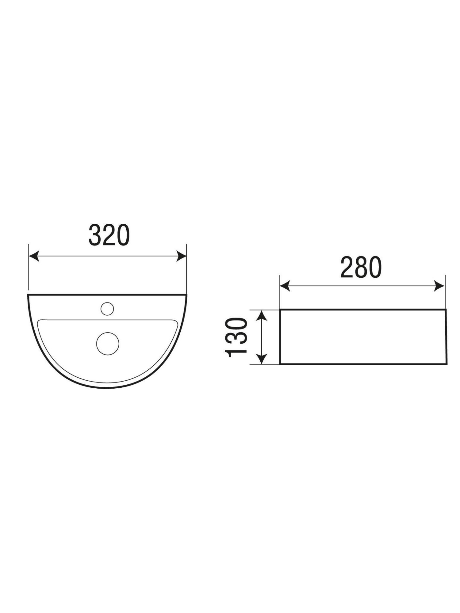 Раковина подвесная 320х280х130 WeltWasser AISBACH 5062 (10000004597)