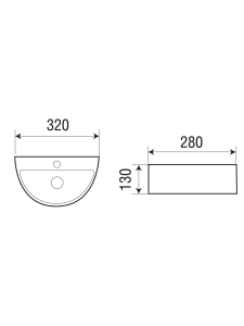Раковина подвесная 320х280х130 WeltWasser AISBACH 5062 (10000004597)