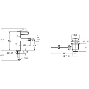 Купить Смеситель для биде Jacob Delafon Odeon Rive Gauche E21033-BL-CP хром, черный в Москве с доставкой Смеситель для биде Jacob Delafon Odeon Rive Gauche E21033-BL-CP хром, черный