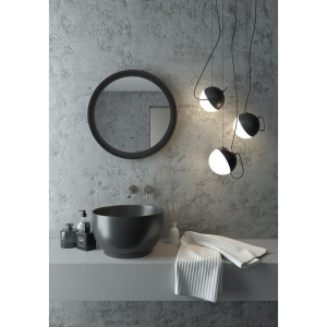 Зеркало круглое Art&Max Napoli 60 черное