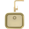 Комплект Мойка кухонная Alveus Variant Monarch 10 золото + Смеситель Zeos 1136501 золото