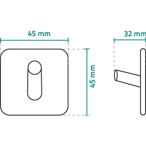 Крючок Ridder 131040700 матовый, самоклеящийся (2 шт)