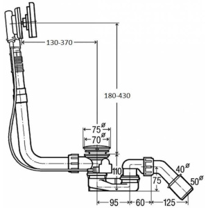 Слив-перелив для ванны Viega Multiplex Trio 727741